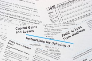 Irs Federal Income Tax Forms 1040 And Schedule D