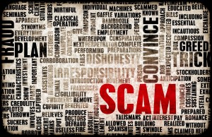 Scam or Scams Online on the Internet as Concept